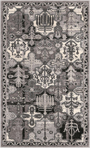 Gray 3' 1 x 5' 3 La Jolla Rectangle Area Rug 100% Polypropylene Traditional Pattern Easy Clean Carpet for Living, Dining, Bedroom, Office for Sale at Rug Engine