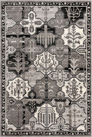 Gray 7' 1 x 10' La Jolla Rectangle Area Rug 100% Polypropylene Traditional Pattern Easy Clean Carpet for Living, Dining, Bedroom, Office for Sale at Rug Engine