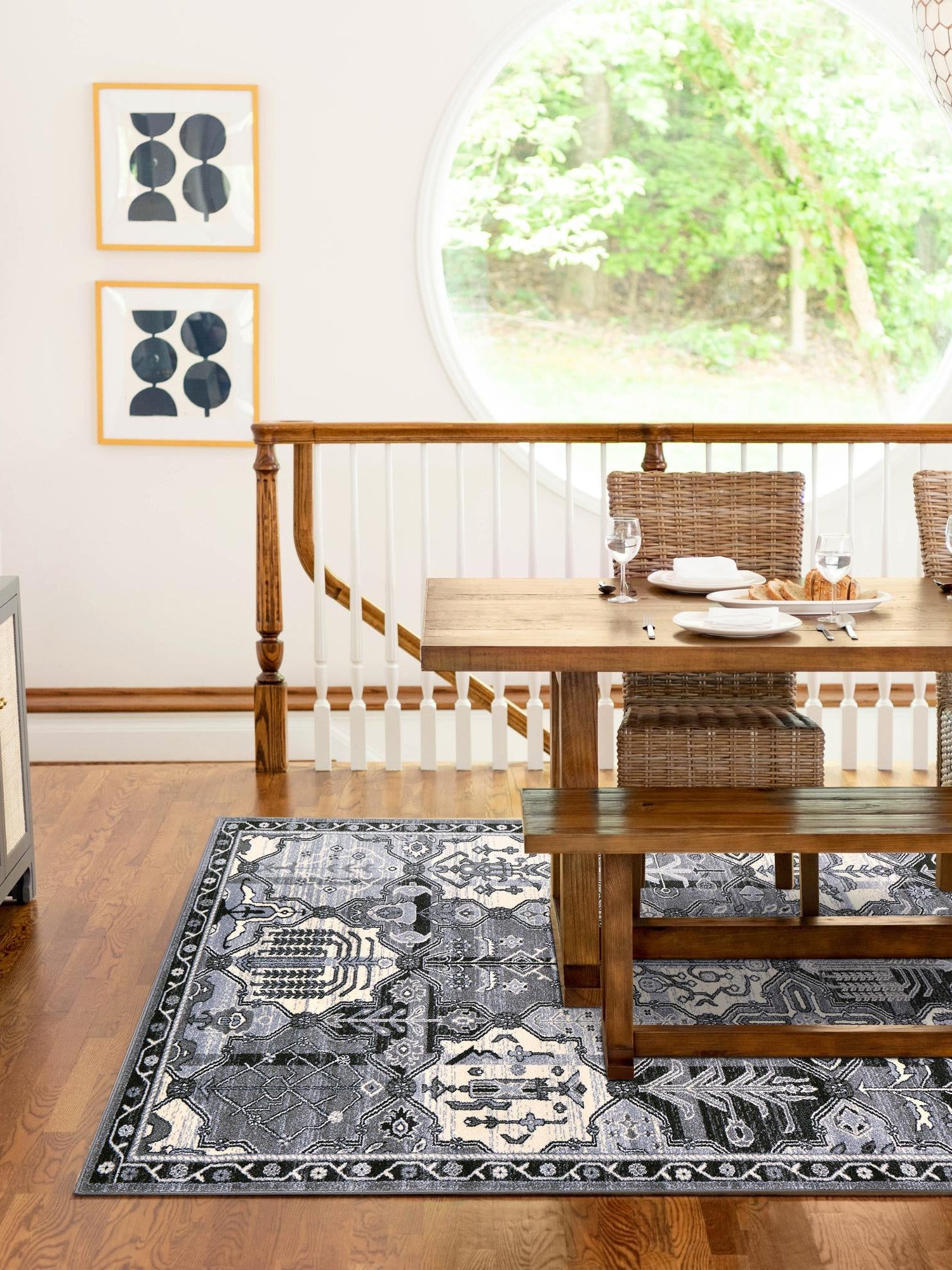 Gray 6' 1 x 9' La Jolla Rectangle Rug