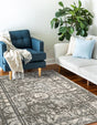 Gray 3' 1 x 5' 3 La Jolla Rectangle Area Rug 100% Polypropylene Traditional Pattern Easy Clean Carpet for Living, Dining, Bedroom, Office for Sale at Rug Engine