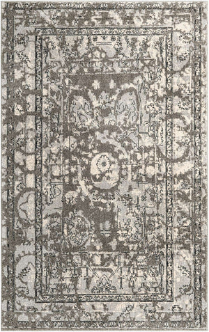 Gray 5' 3 x 8' La Jolla Rectangle Area Rug 100% Polypropylene Traditional Pattern Easy Clean Carpet for Living, Dining, Bedroom, Office for Sale at Rug Engine