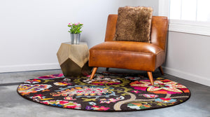Brown 8' x 8' Estrella Round Rug