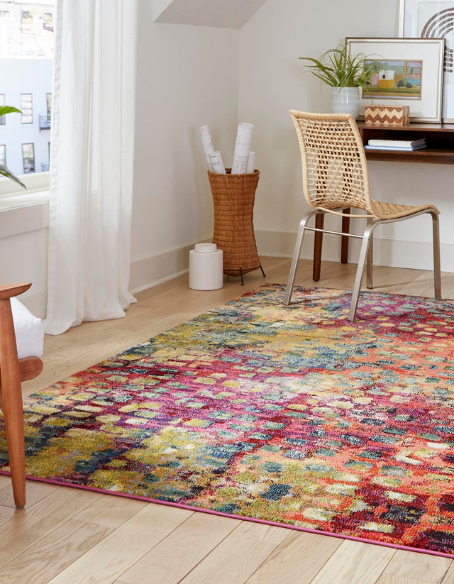Multicolor 5' 1 x 8' Jardin Rectangle Rug