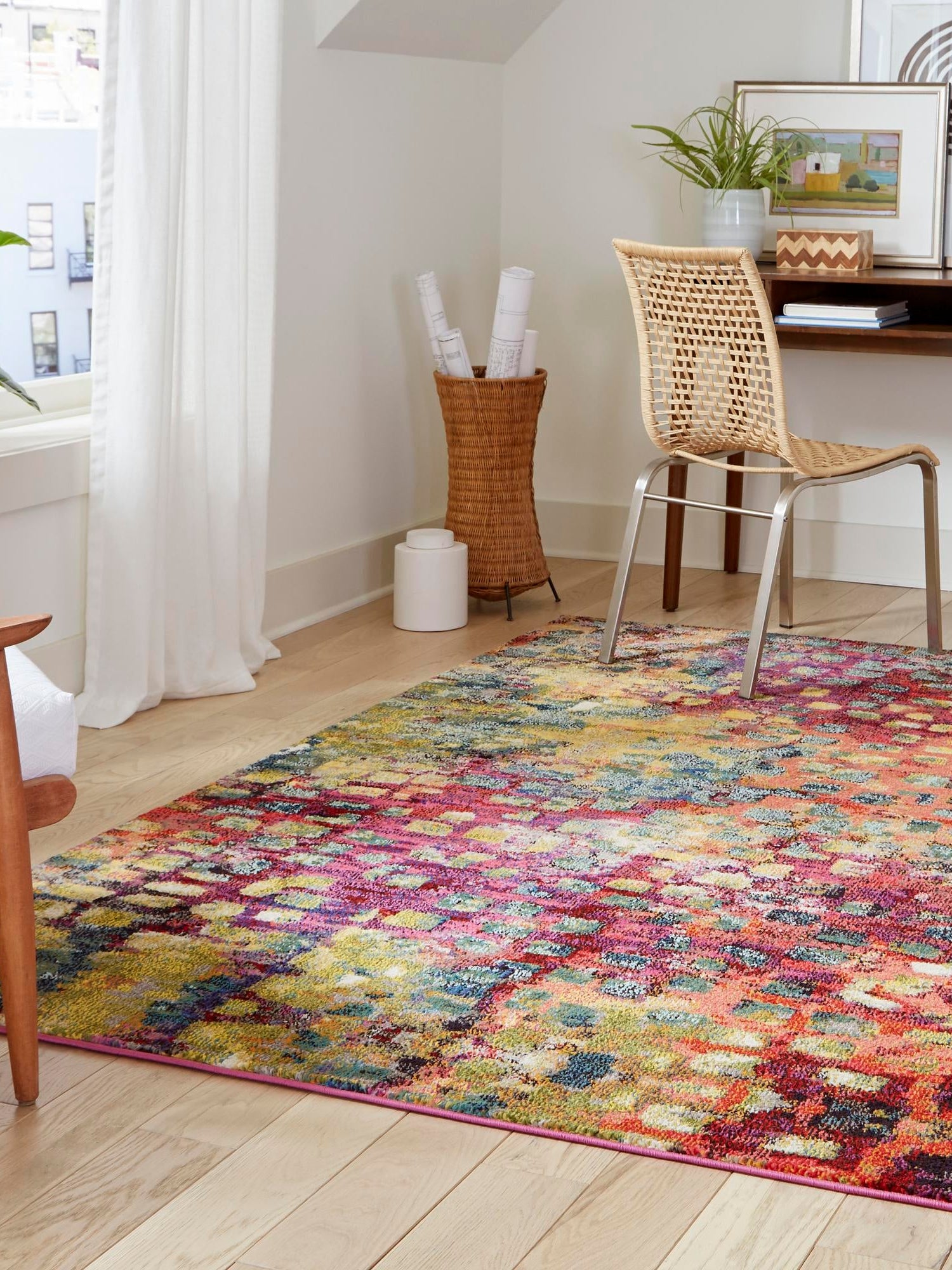 Multicolor 10' x 14' 1 Jardin Rectangle Area Rug 100% Polypropylene With Cotton Backing Colorful & Vivid Modern Carpet for Home Decor for Sale at Rug Engine