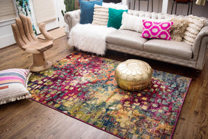 Multicolor 5' 1 x 8' Jardin Rectangle Rug