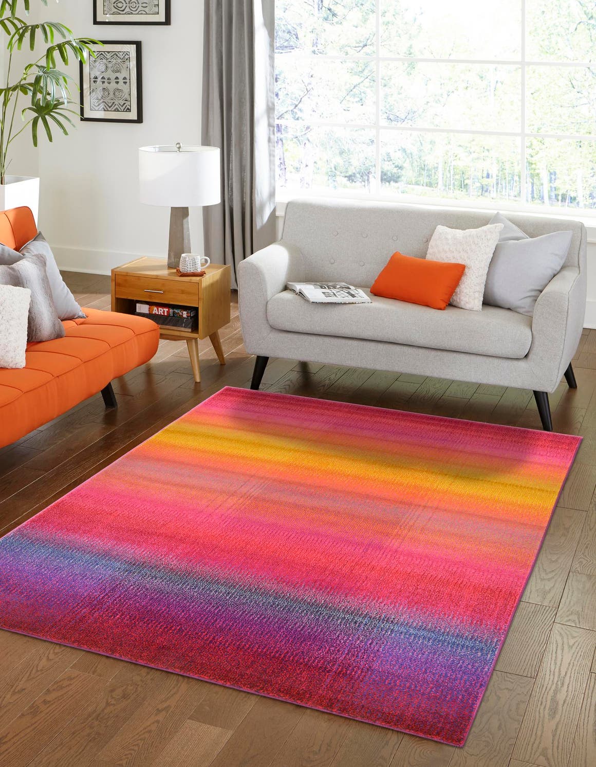 Multicolor 7' 1 x 10' Estrella Rectangle Area Rug 100% Polypropylene Non-Shedding Stain Resistant Carpet Colorful Modern Abstract Design Easy Clean for Home Decor for Sale at Rug Engine
