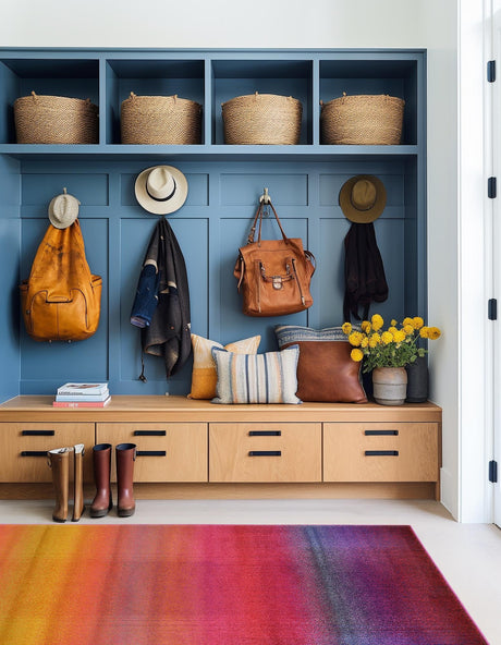 Multicolor 10' 6 x 16' 5 Estrella Rectangle Area Rug 100% Polypropylene Non-Shedding Stain Resistant Carpet Colorful Modern Abstract Design Easy Clean for Home Decor for Sale at Rug Engine