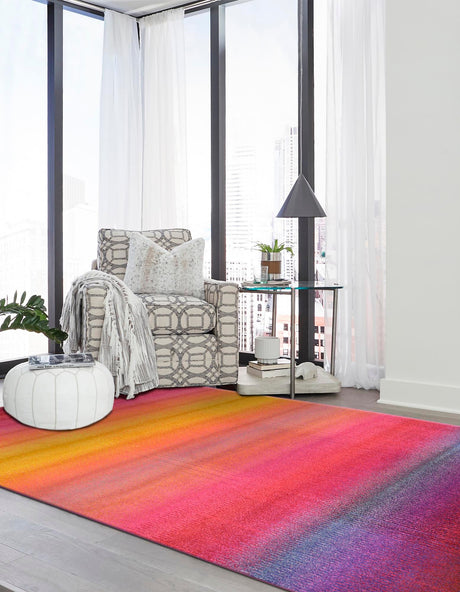 Multicolor 9' x 12' 2 Estrella Rectangle Area Rug 100% Polypropylene Non-Shedding Stain Resistant Carpet Colorful Modern Abstract Design Easy Clean for Home Decor for Sale at Rug Engine