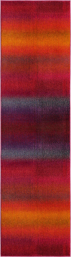 Multicolor 2' 7 x 10' Estrella Runner Area Rug 100% Polypropylene Non-Shedding Stain Resistant Carpet Colorful Modern Abstract Design Easy Clean for Home Decor for Sale at Rug Engine