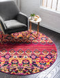 Red 6' 1 x 6' 1 Medici Round Rug