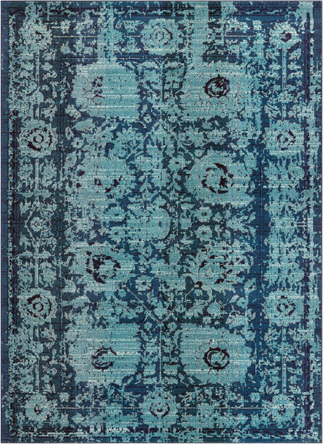 Blue 9' x 12' 2 Medici Rectangle Area Rug 100% Polypropylene Traditional Vintage Classic Carpet for Home Interior Design Decor for Sale at Rug Engine