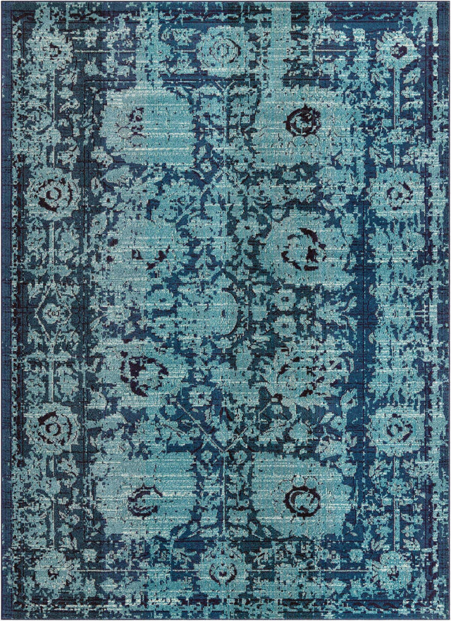 Blue 9' x 12' 2 Medici Rectangle Area Rug 100% Polypropylene Traditional Vintage Classic Carpet for Home Interior Design Decor for Sale at Rug Engine