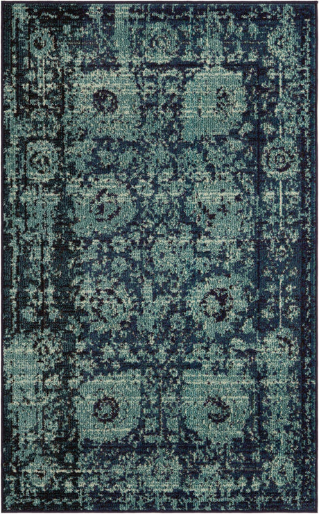 Blue 3' 3 x 5' 3 Medici Rectangle Area Rug 100% Polypropylene Traditional Vintage Classic Carpet for Home Interior Design Decor for Sale at Rug Engine