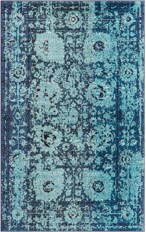 Blue 5' 1 x 8' Medici Rectangle Area Rug 100% Polypropylene Traditional Vintage Classic Carpet for Home Interior Design Decor for Sale at Rug Engine