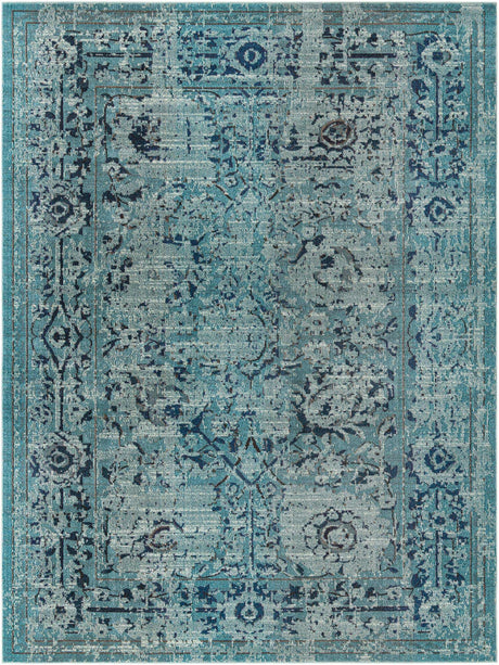 Light Blue 9' x 12' 2 Medici Rectangle Area Rug 100% Polypropylene Traditional Vintage Classic Carpet for Home Interior Design Decor for Sale at Rug Engine