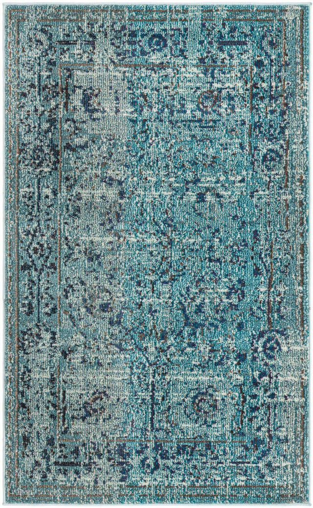 Light Blue 3' 3 x 5' 3 Medici Rectangle Area Rug 100% Polypropylene Traditional Vintage Classic Carpet for Home Interior Design Decor for Sale at Rug Engine
