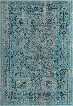 Light Blue 7' 1 x 10' Medici Rectangle Area Rug 100% Polypropylene Traditional Vintage Classic Carpet for Home Interior Design Decor for Sale at Rug Engine
