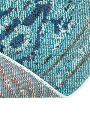 Light Blue 3' 3 x 3' 3 Medici Round Area Rug 100% Polypropylene Traditional Vintage Classic Carpet for Home Interior Design Decor for Sale at Rug Engine