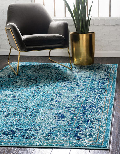 Light Blue 2' 2 x 3' 1 Medici Rectangle Area Rug 100% Polypropylene Traditional Vintage Classic Carpet for Home Interior Design Decor for Sale at Rug Engine