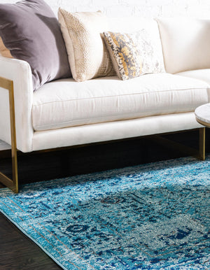 Light Blue 3' 3 x 5' 3 Medici Rectangle Area Rug 100% Polypropylene Traditional Vintage Classic Carpet for Home Interior Design Decor for Sale at Rug Engine