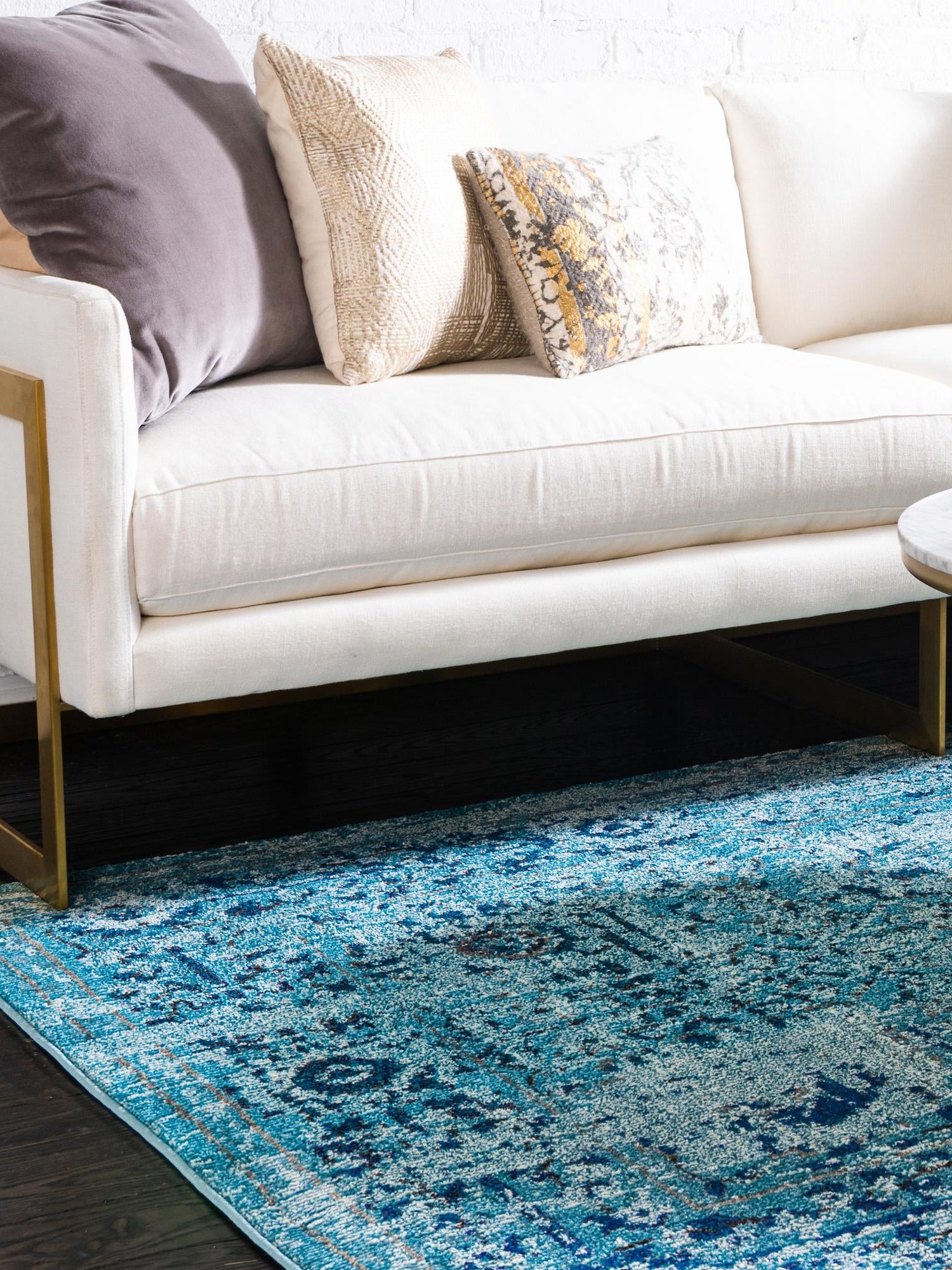 Light Blue 9' x 12' 2 Medici Rectangle Area Rug 100% Polypropylene Traditional Vintage Classic Carpet for Home Interior Design Decor for Sale at Rug Engine