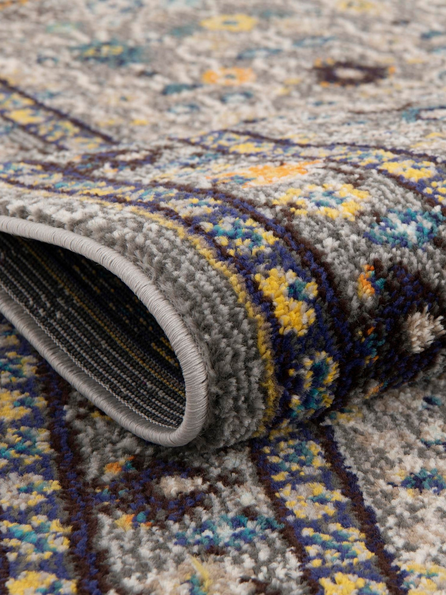 Gray 5' 1 x 8' Medici Rectangle Area Rug 100% Polypropylene Traditional Vintage Classic Carpet for Home Interior Design Decor for Sale at Rug Engine