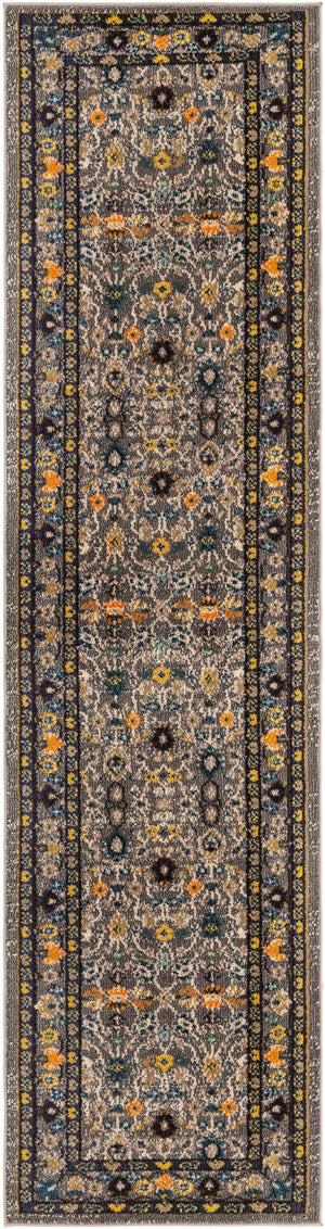 Gray 2' 7 x 10' Medici Runner Area Rug 100% Polypropylene Traditional Vintage Classic Carpet for Home Interior Design Decor for Sale at Rug Engine