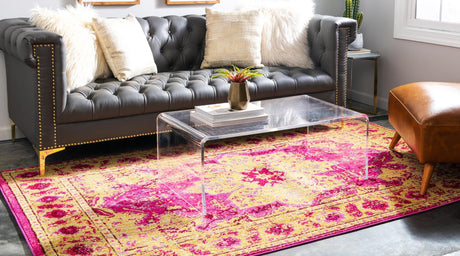 Pink 10' 6 x 16' 5 Medici Rectangle Area Rug 100% Polypropylene Traditional Vintage Classic Carpet for Home Interior Design Decor for Sale at Rug Engine