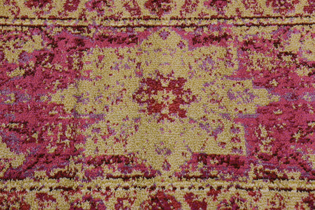 Pink 2' 7 x 10' Medici Runner Area Rug 100% Polypropylene Traditional Vintage Classic Carpet for Home Interior Design Decor for Sale at Rug Engine