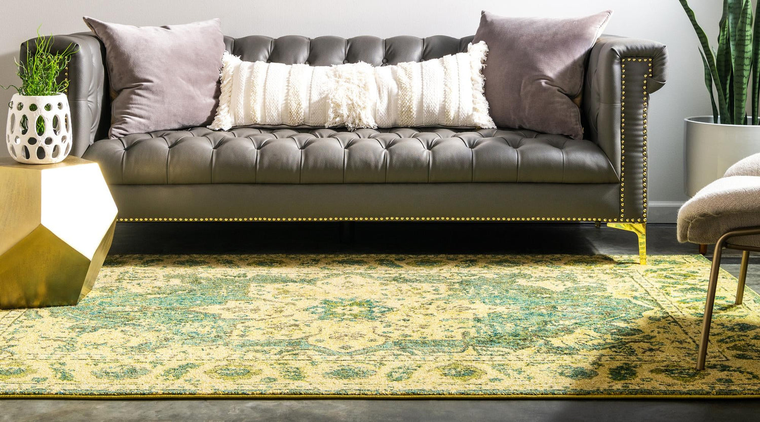 Green 10' 6 x 16' 5 Medici Rectangle Area Rug 100% Polypropylene Traditional Vintage Classic Carpet for Home Interior Design Decor for Sale at Rug Engine