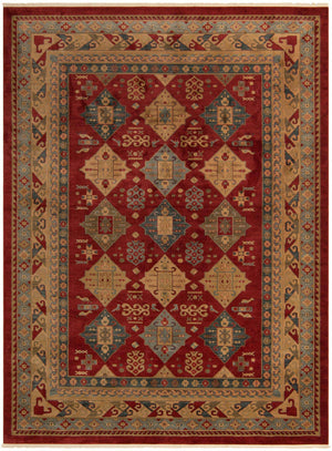 Red 10' x 13' 1 Sahand Rectangle Area Rug Affordable Easy Clean Traditional Design Durable Carpet for Home Interior Design Living Room Dining Office for Sale at Rug Engine