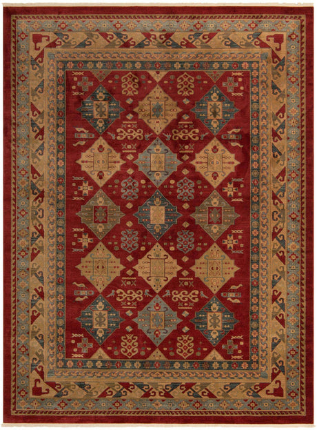 Red 10' x 13' 1 Sahand Rectangle Area Rug Affordable Easy Clean Traditional Design Durable Carpet for Home Interior Design Living Room Dining Office for Sale at Rug Engine