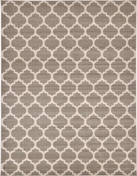 Light Brown 10' x 13' 1 Trellis Rectangle Area Rug