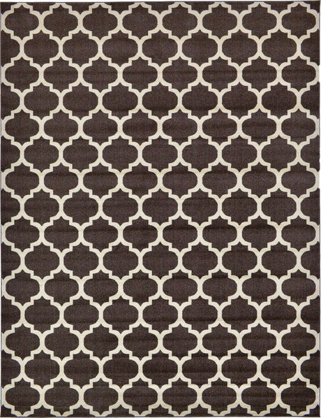 Chocolate Brown 10' x 14' 1 Trellis Rectangle Area Rug