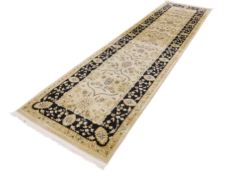 Beige 2' 7 x 10' Edinburgh Runner Area Rug 100% Polypropylene Easy Clean With Cotton Backing Traditional Classic Design Carpet for Living, Dining Room, Office for Sale at Rug Engine