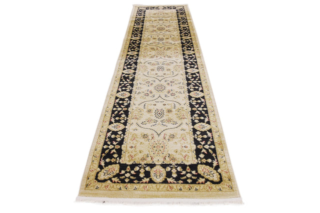 Beige 2' 7 x 10' Edinburgh Runner Area Rug 100% Polypropylene Easy Clean With Cotton Backing Traditional Classic Design Carpet for Living, Dining Room, Office for Sale at Rug Engine