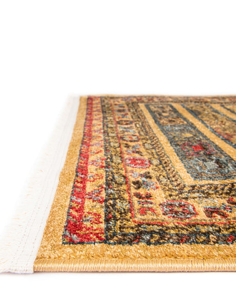 Tan 7' 1 x 10' Fars Rectangle Area Rug 100% Polypropylene Unique Traditional Carpet for Classical Living, Dining Room & Office Spaces for Sale at Rug Engine