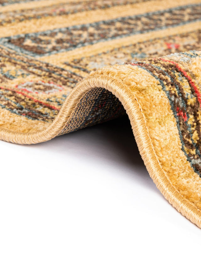 Tan 10' 6 x 16' 5 Fars Rectangle Area Rug 100% Polypropylene Unique Traditional Carpet for Classical Living, Dining Room & Office Spaces for Sale at Rug Engine