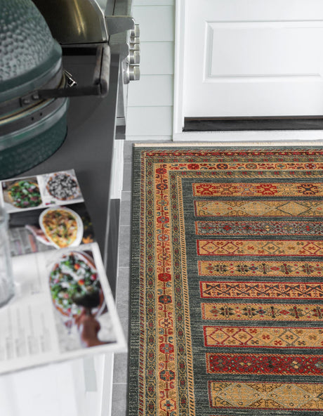 Blue 10' x 13' 1 Fars Rectangle Area Rug 100% Polypropylene Unique Traditional Carpet for Classical Living, Dining Room & Office Spaces for Sale at Rug Engine