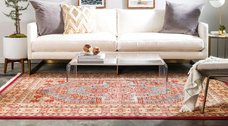 Navy Blue 5' 1 x 8' Sahand Rectangle Area Rug Affordable Easy Clean Traditional Design Durable Carpet for Home Interior Design Living Room Dining Office for Sale at Rug Engine