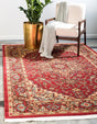 Red 9' x 12' Sahand Rectangle Area Rug Affordable Easy Clean Traditional Design Durable Carpet for Home Interior Design Living Room Dining Office for Sale at Rug Engine