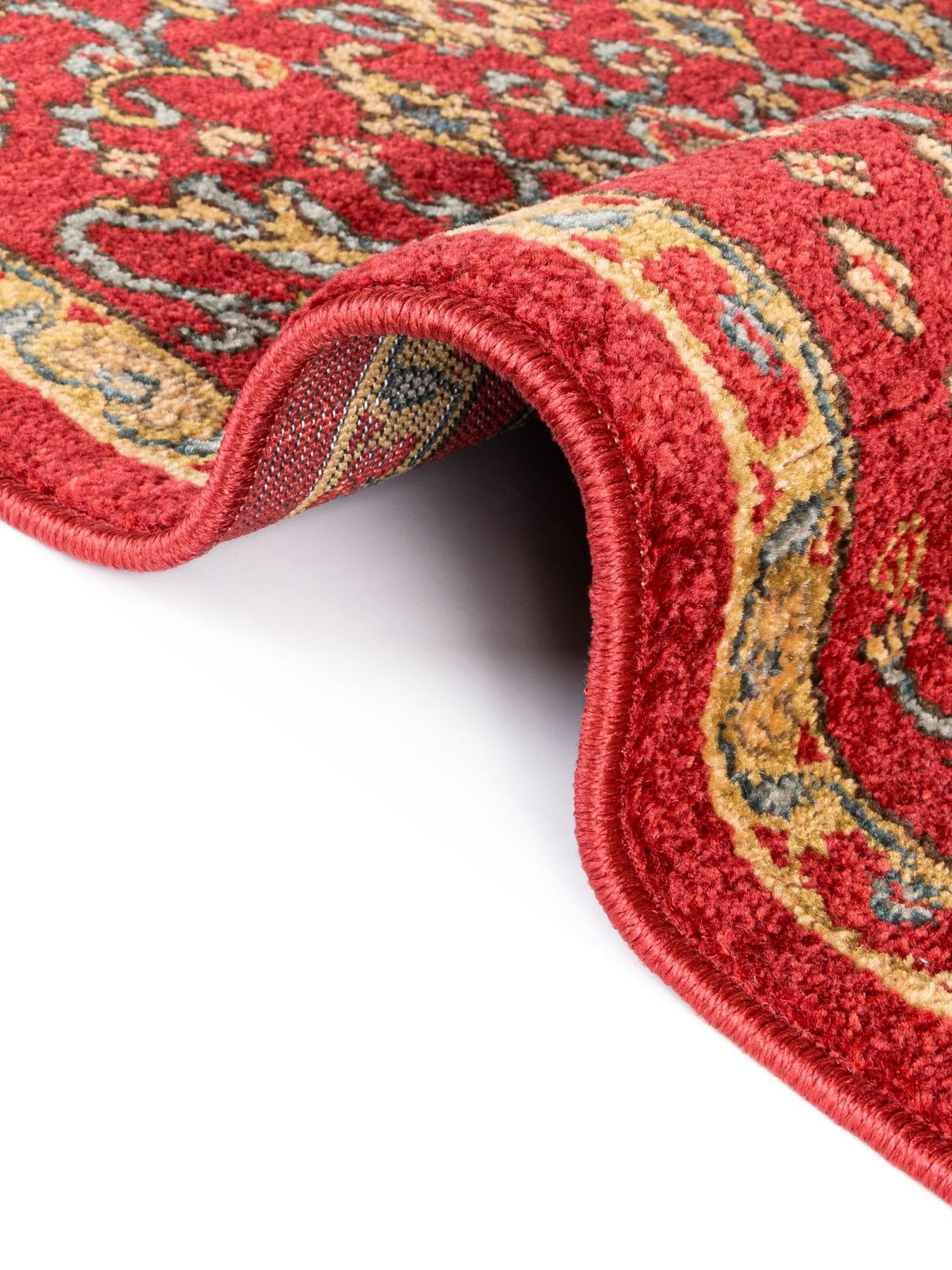 Red 4' 1 x 6' 1 Sahand Rectangle Area Rug Affordable Easy Clean Traditional Design Durable Carpet for Home Interior Design Living Room Dining Office for Sale at Rug Engine