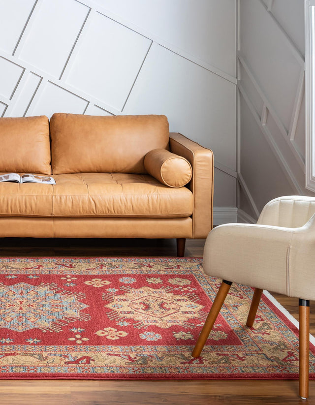 Red 5' 1 x 8' Sahand Rectangle Rug