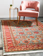 Light Blue 8' x 11' Sahand Rectangle Area Rug Affordable Easy Clean Traditional Design Durable Carpet for Home Interior Design Living Room Dining Office for Sale at Rug Engine