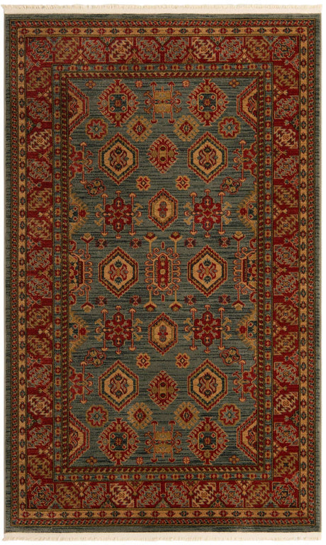 Light Blue 5' 1 x 8' Sahand Rectangle Area Rug Affordable Easy Clean Traditional Design Durable Carpet for Home Interior Design Living Room Dining Office for Sale at Rug Engine