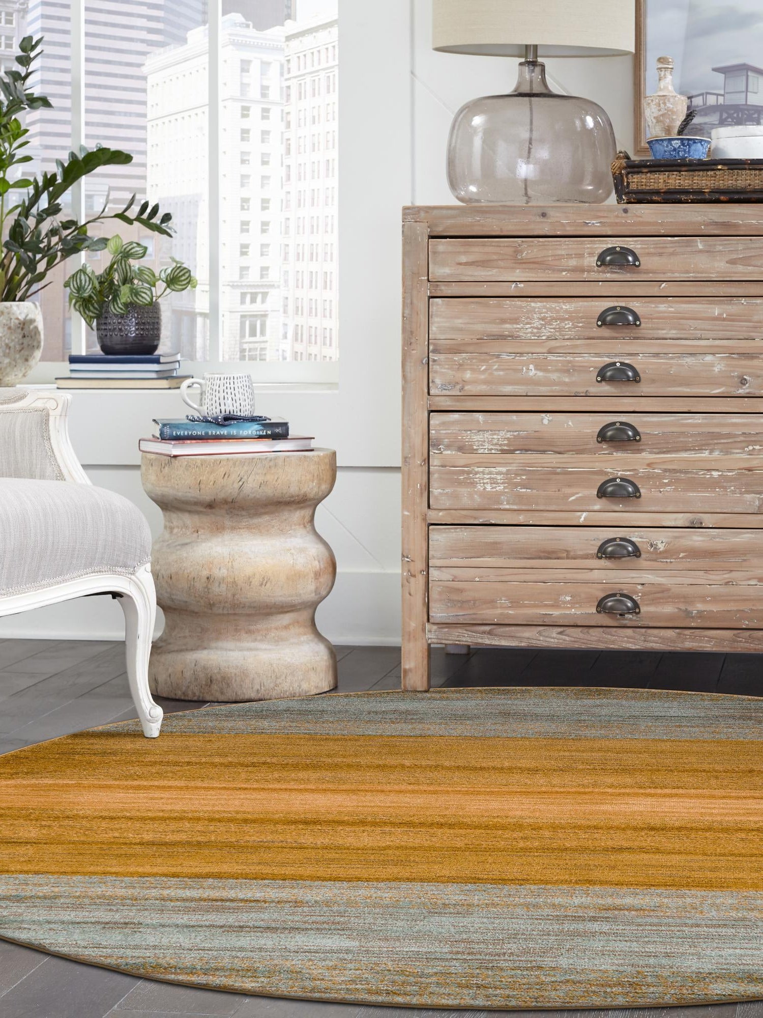 Multicolor 8' x 8' Fars Round Area Rug 100% Polypropylene Unique Traditional Carpet for Classical Living, Dining Room & Office Spaces for Sale at Rug Engine