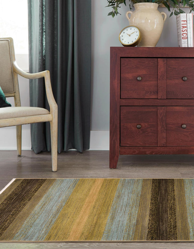 Multicolor 2' 7 x 10' Fars Runner Area Rug 100% Polypropylene Unique Traditional Carpet for Classical Living, Dining Room & Office Spaces for Sale at Rug Engine