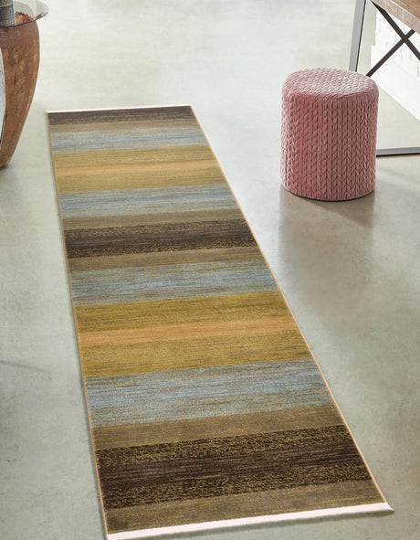 Multicolor 2' 7 x 10' Fars Runner Area Rug 100% Polypropylene Unique Traditional Carpet for Classical Living, Dining Room & Office Spaces for Sale at Rug Engine
