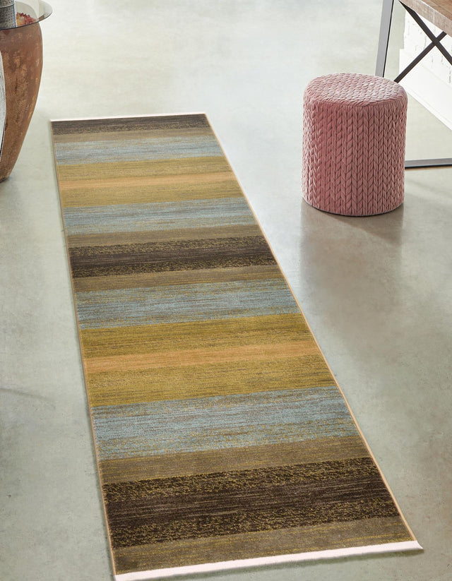 Multicolor 2' 7 x 10' Fars Runner Area Rug 100% Polypropylene Unique Traditional Carpet for Classical Living, Dining Room & Office Spaces for Sale at Rug Engine