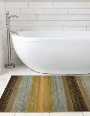 Multicolor 2' 7 x 10' Fars Runner Area Rug 100% Polypropylene Unique Traditional Carpet for Classical Living, Dining Room & Office Spaces for Sale at Rug Engine